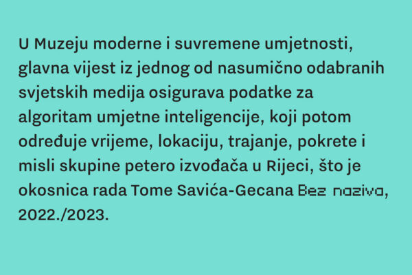 „Bez naziva, 2022./2023.“ Tome Savića-Gecana u MMSU