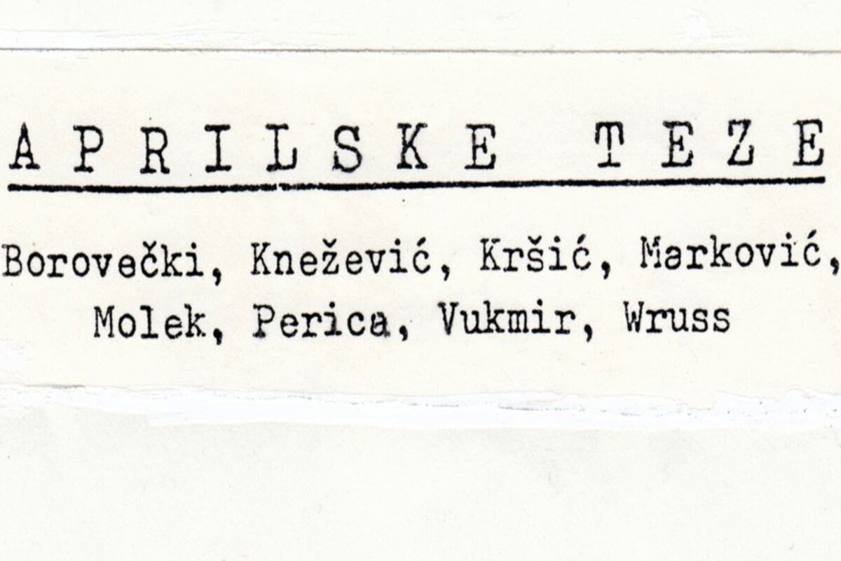 Bilješka o Aprilskim tezama (1985)