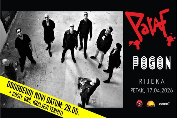 Odgođen koncert Parafa u Pogonu, novi datum je 29. svibnja