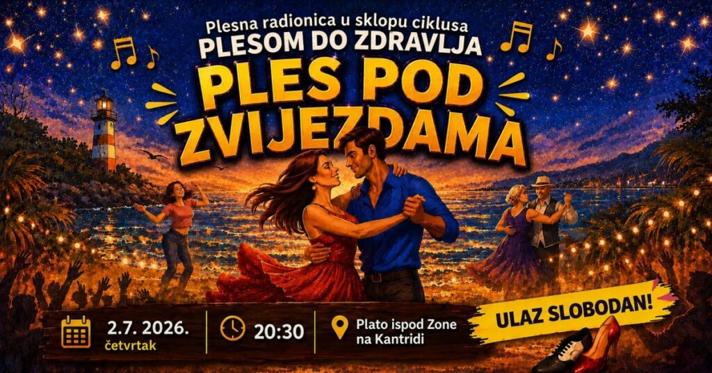 Ples pod zvijezdama na Kantridi: ljetna večer uz more, glazbu i dobro društvo