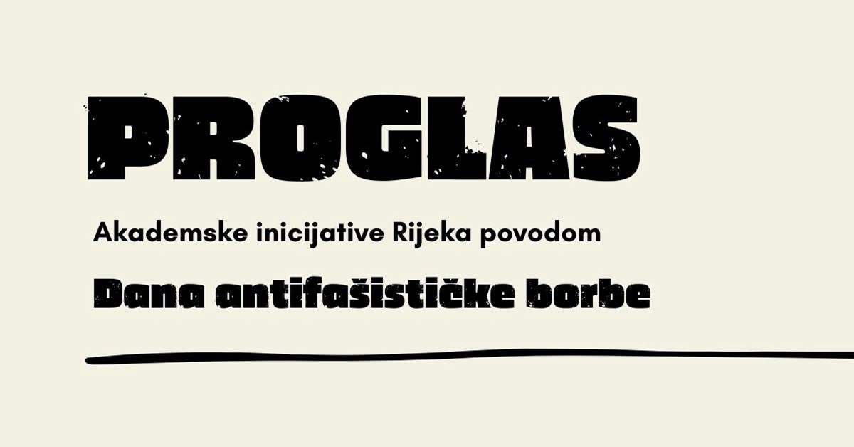 Akademska inicijativa Rijeka objavila proglas povodom Dana antifašističke borbe
