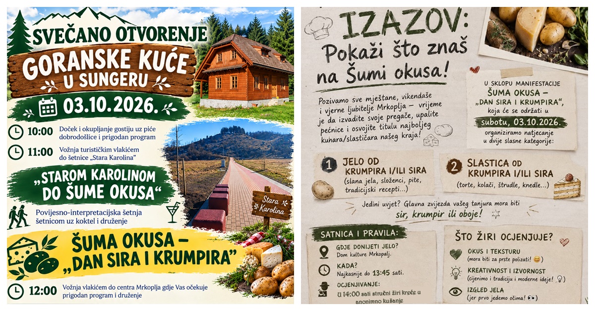 Svečano otvorenje Goranske kuće u Sungeru uz „Šumu okusa“ u Mrkoplju