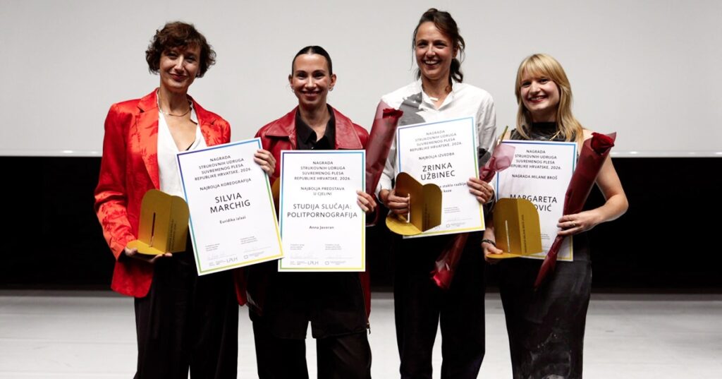 Dodijeljene strukovne nagrade za suvremeni ples: Anna Javoran, Silvia Marchig i Zrinka Užbinec među laureatkinjama